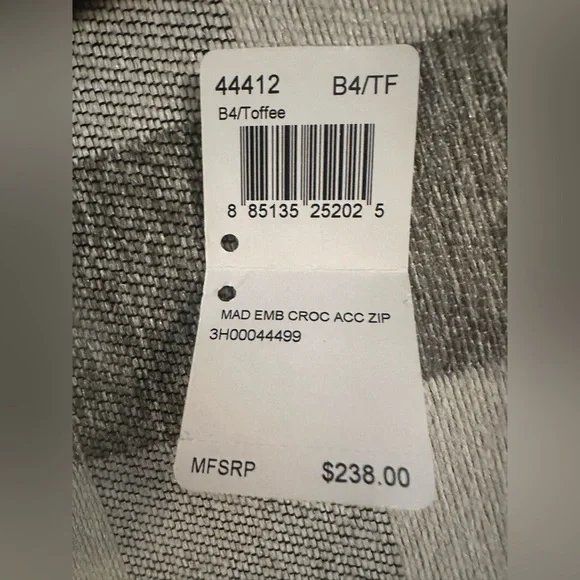 Authentic Coach Vintage Toffee Croc Embossed Wallet! NWT - Picture 3 of 5